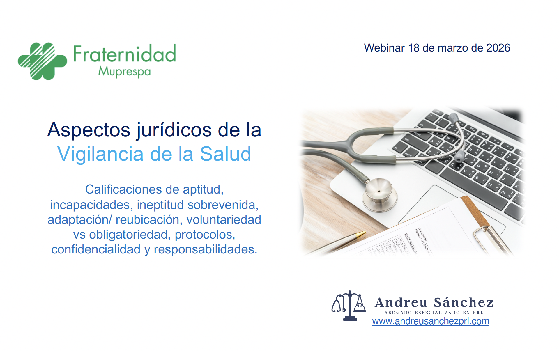 Charla Aspectos jurídicos de la Vigilancia de la Salud